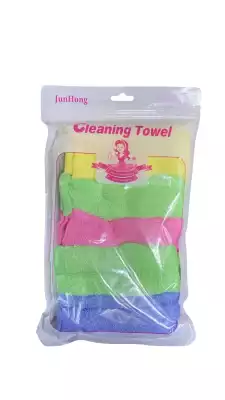 Универсальные полотенца для уборки JunHong, микрофибра, 30×30 см, 5 шт, разноцветные